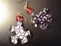 etsy SJPuzzles Zentangle Puzzle Earrings